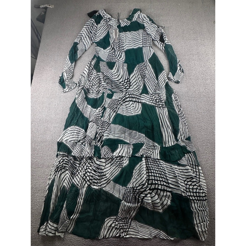 Anthropologie Nikita Mhaisalkar Maxi Dress Women S Multi Color Geometric Artsy - Picture 2 of 10